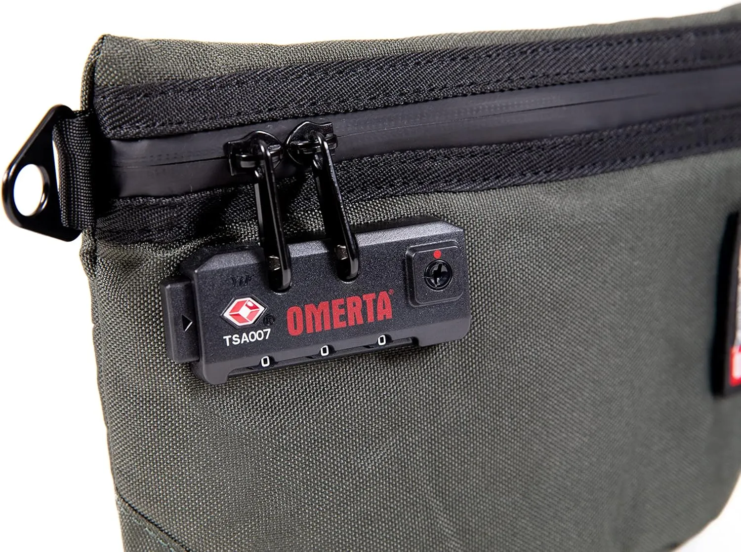 DIME BAGS Collector with Lock | Carbon Filter Pouch | Internal Organization and TSA-Approved 3-Digit Combination Lock (9 Inch, Green)