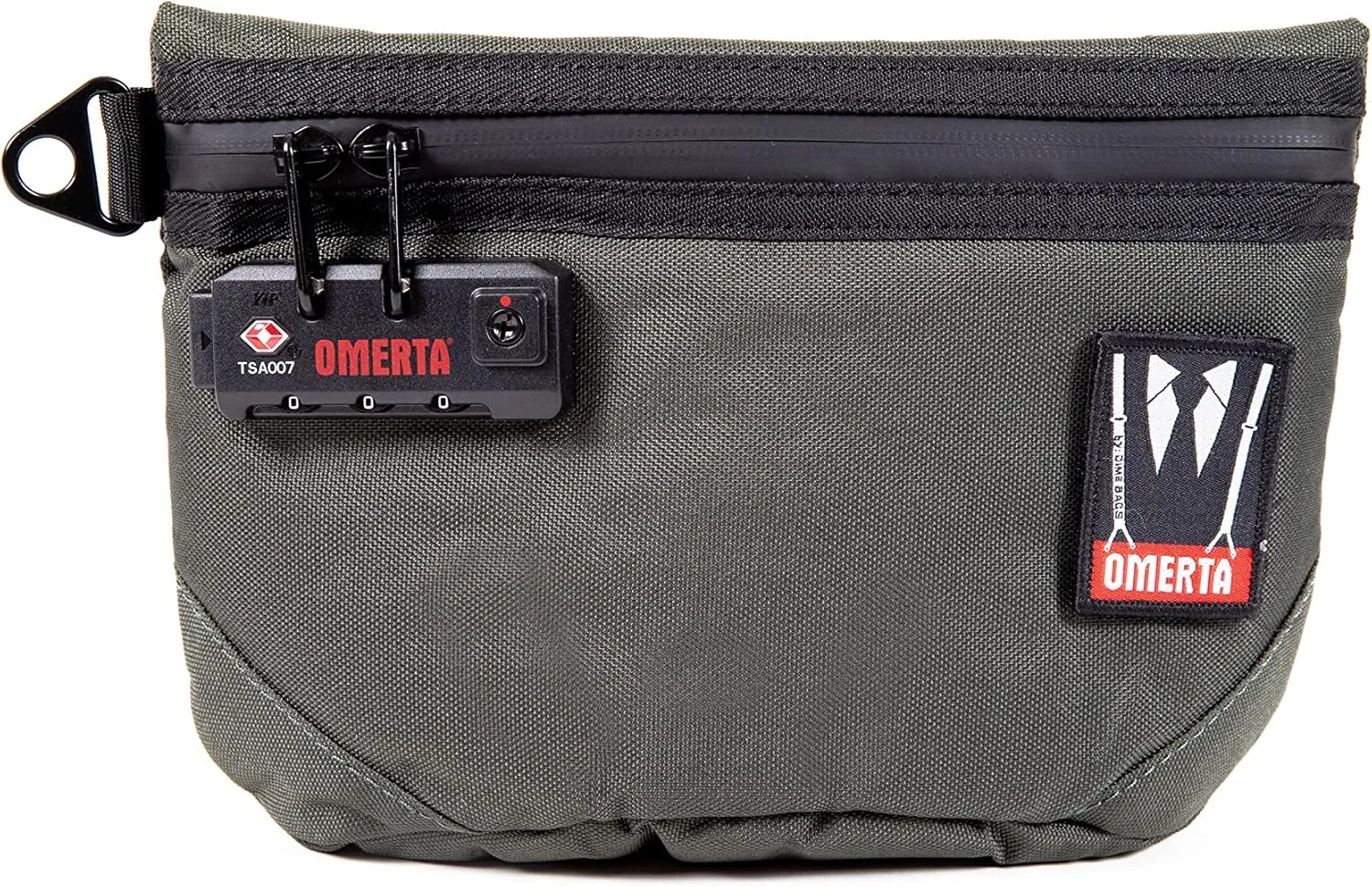 DIME BAGS Collector with Lock | Carbon Filter Pouch | Internal Organization and TSA-Approved 3-Digit Combination Lock (9 Inch, Green)