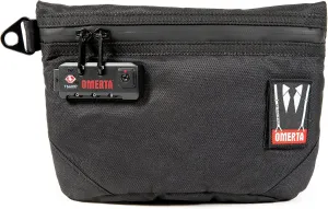 DIME BAGS Omerta Collector with Lock | Carbon Filter Pouch | Internal Organization and TSA-Approved 3-Digit Combination Lock (9 Inch, Black)