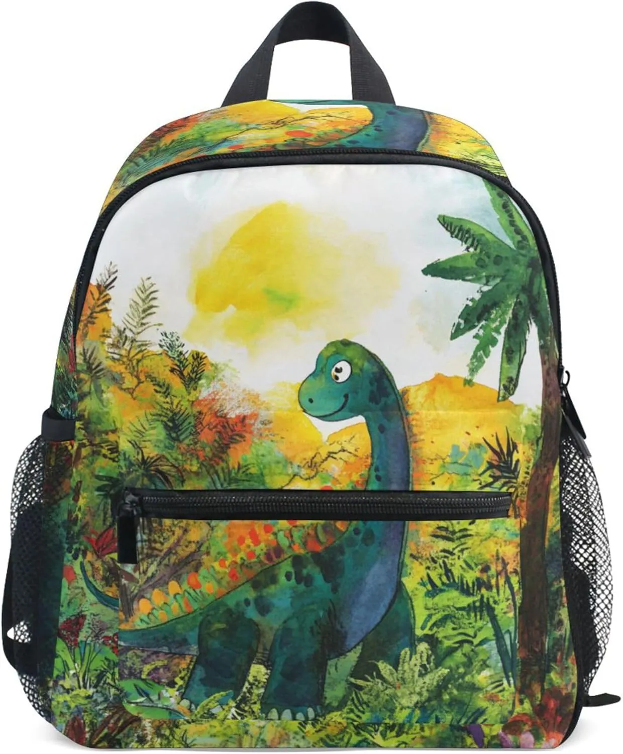 Dinosaur Roaming Prehistoric Jungle Kids Boy Backpack Chest Strap Books Bag for Amusement Park
