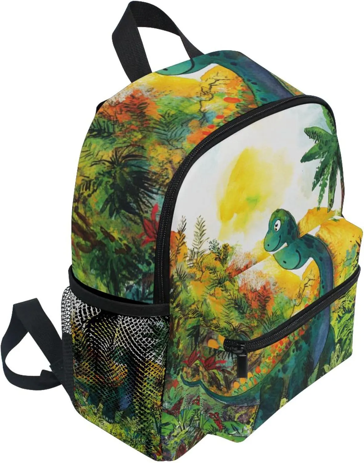 Dinosaur Roaming Prehistoric Jungle Kids Boy Backpack Chest Strap Books Bag for Amusement Park