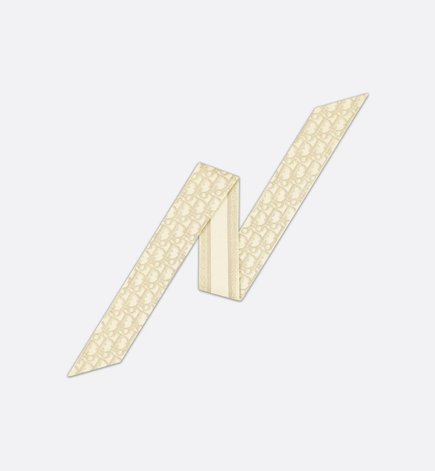 Dior Oblique Mitzah Scarf • Gold-Tone Silk Twill and Metallic Thread