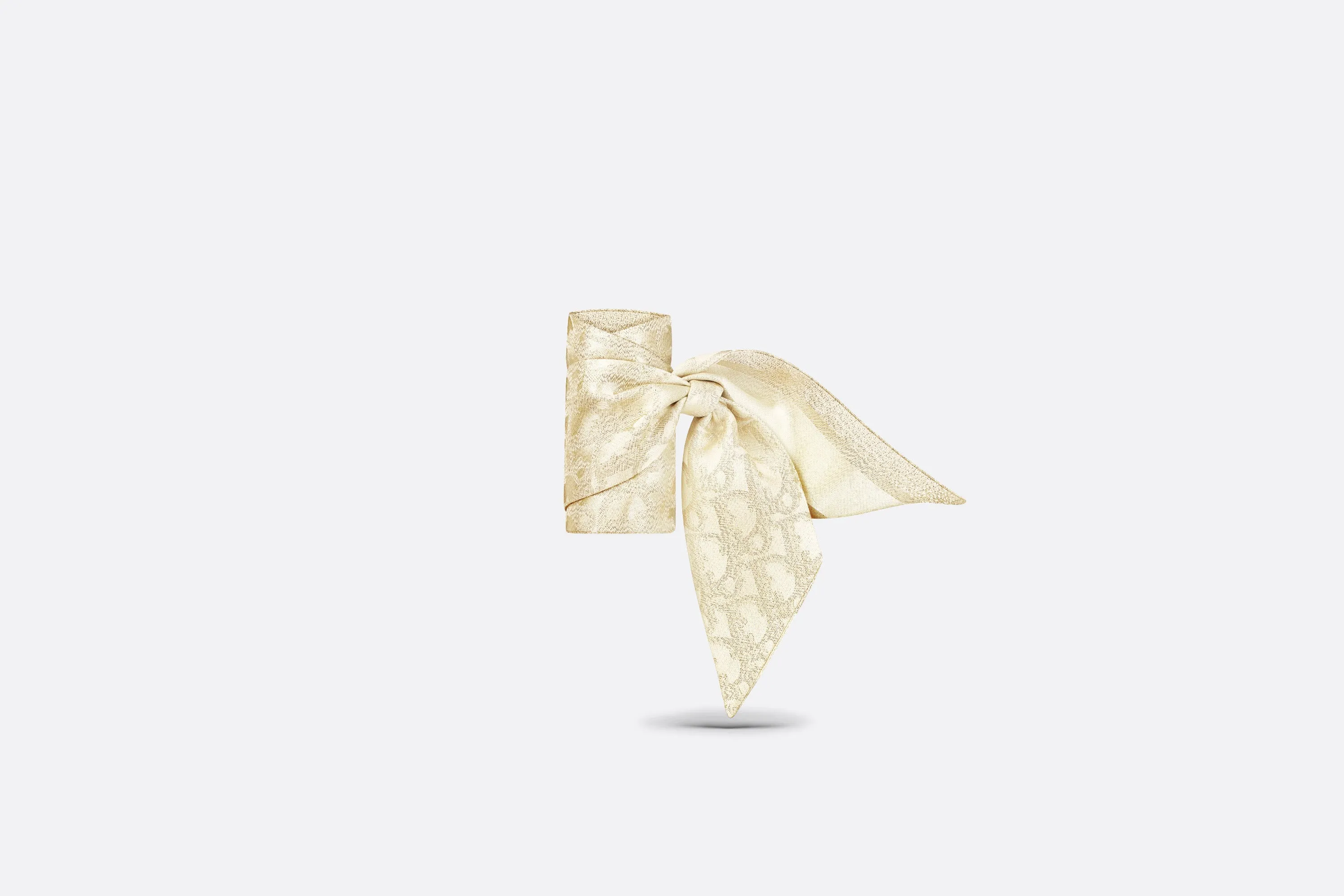 Dior Oblique Mitzah Scarf • Gold-Tone Silk Twill and Metallic Thread