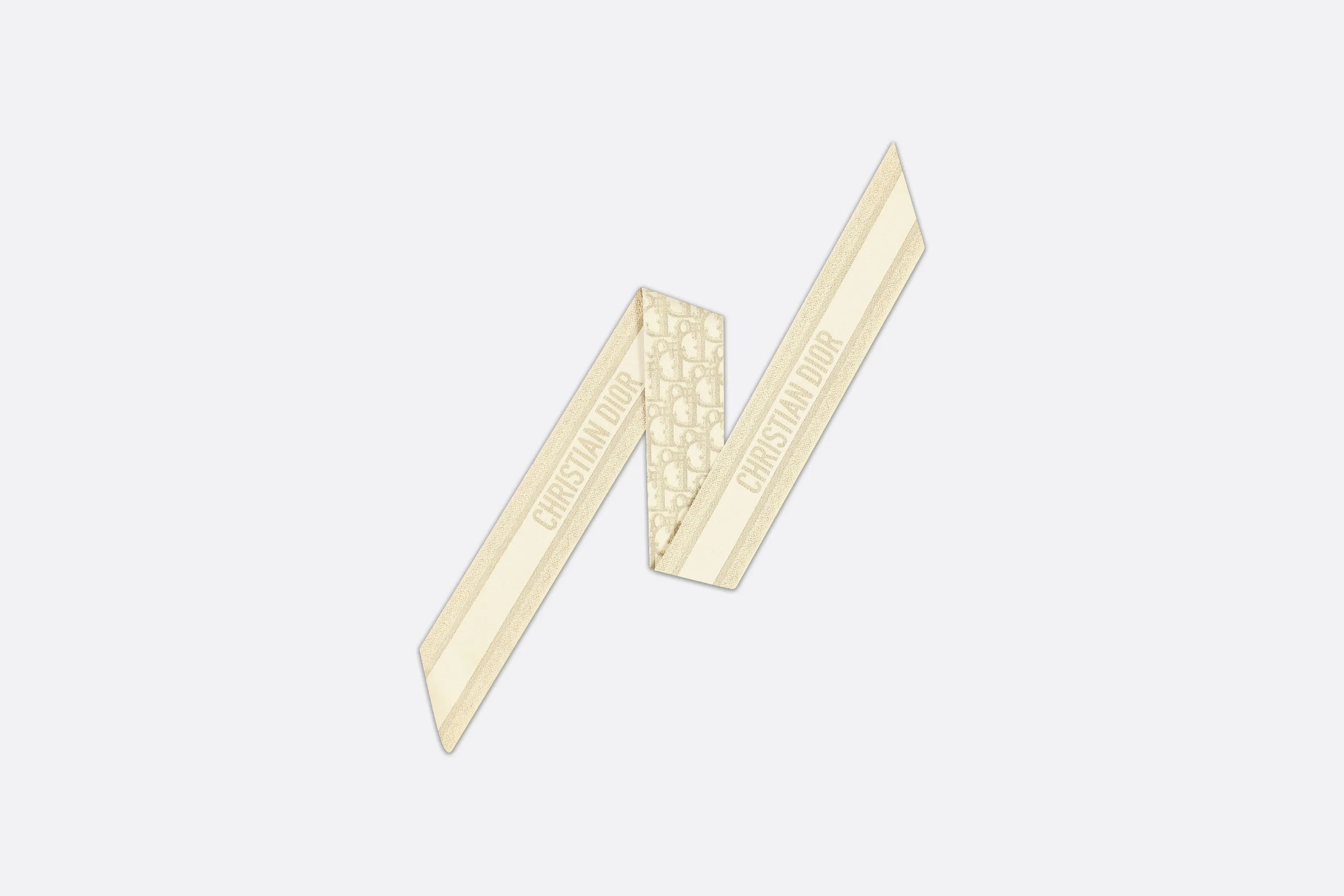 Dior Oblique Mitzah Scarf • Gold-Tone Silk Twill and Metallic Thread