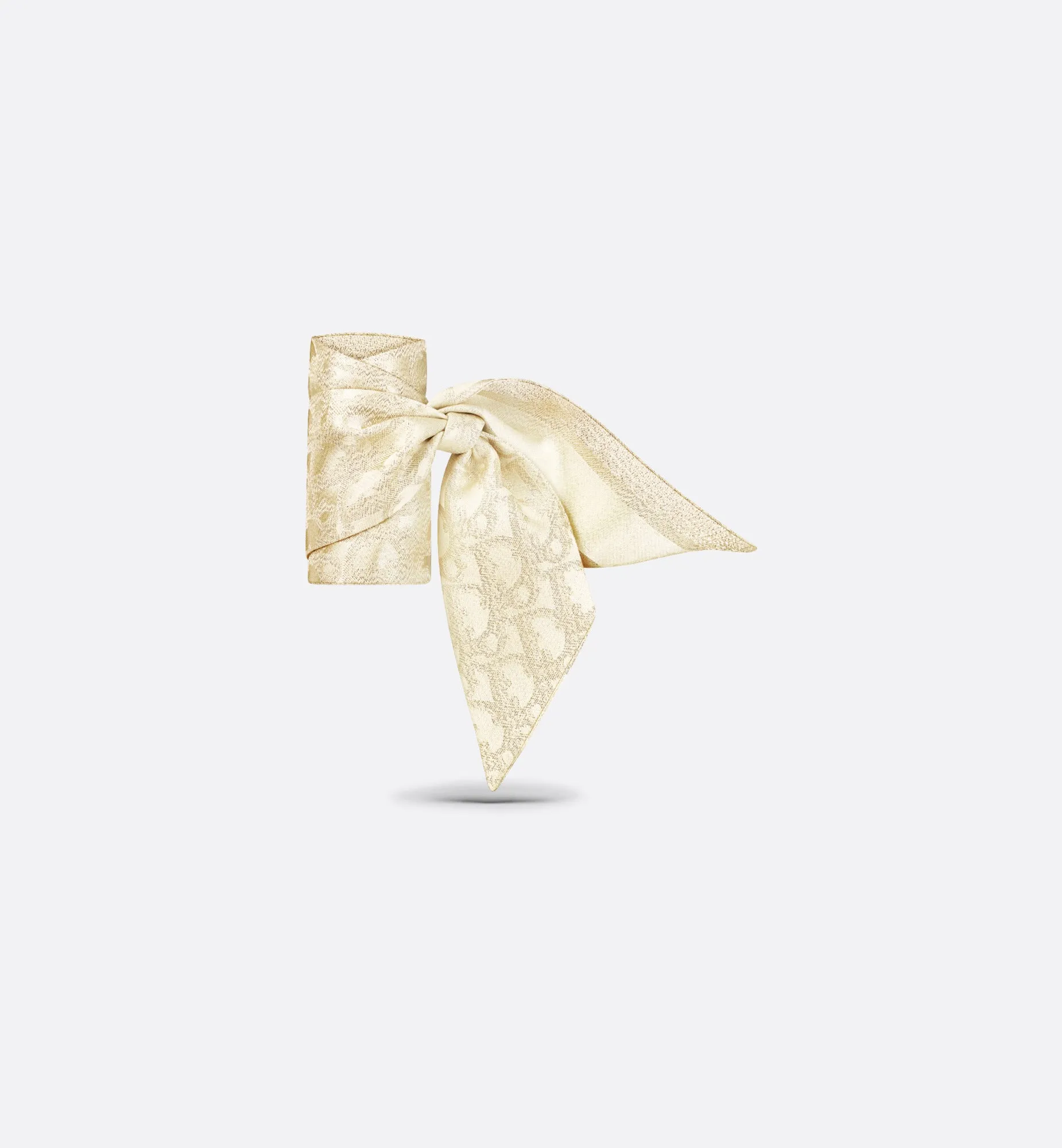 Dior Oblique Mitzah Scarf • Gold-Tone Silk Twill and Metallic Thread
