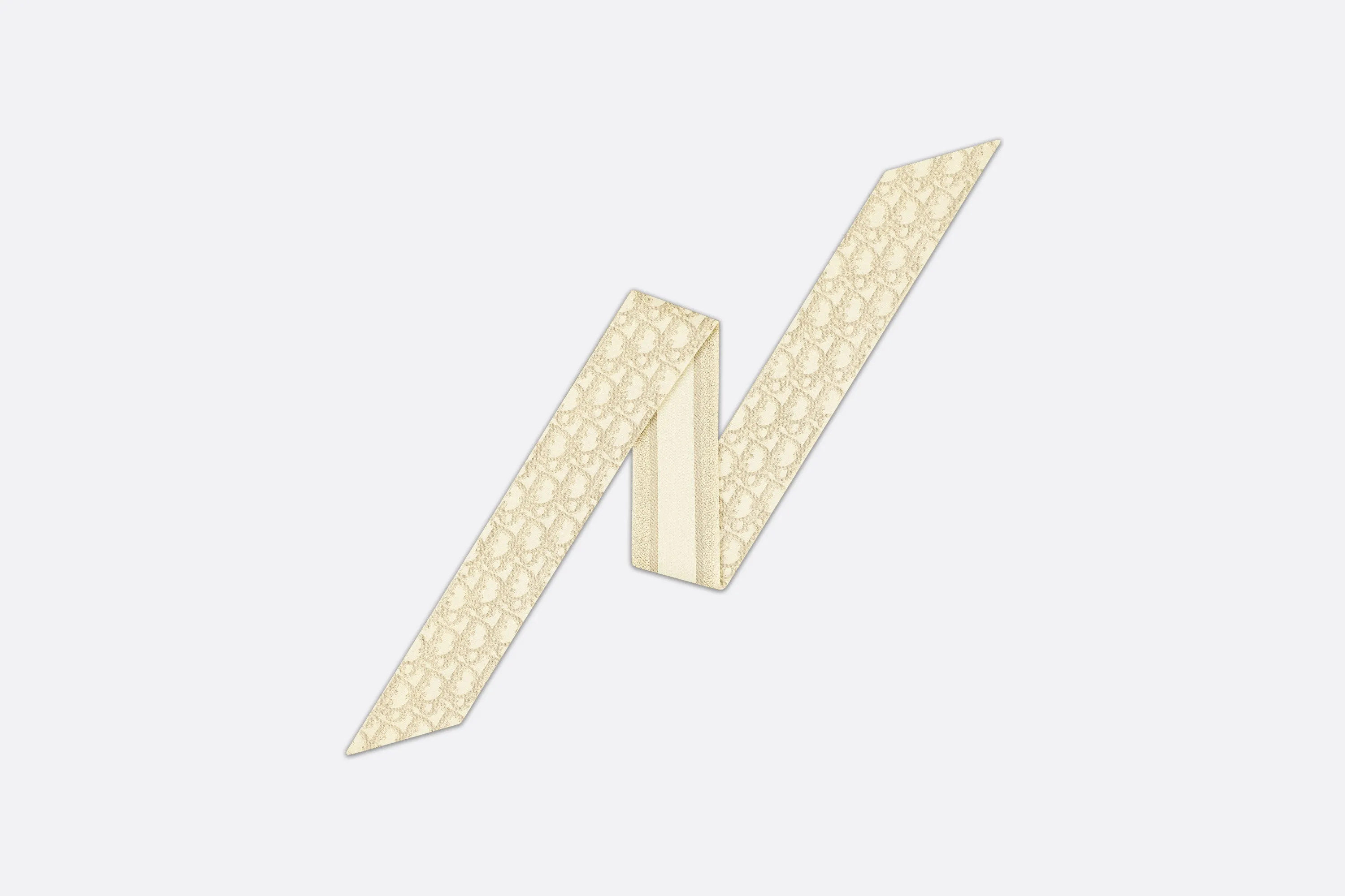 Dior Oblique Mitzah Scarf • Gold-Tone Silk Twill and Metallic Thread