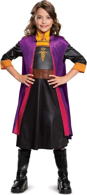 Disguise Disney Anna Frozen 2 Classic Girls' Halloween Costume Purple, Medium (7-8)