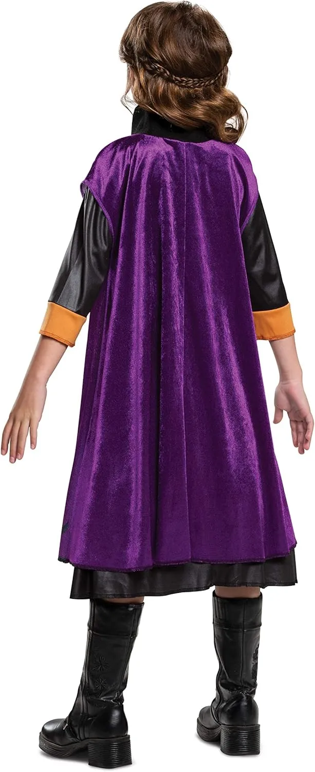 Disguise Disney Anna Frozen 2 Classic Girls' Halloween Costume Purple, Medium (7-8)