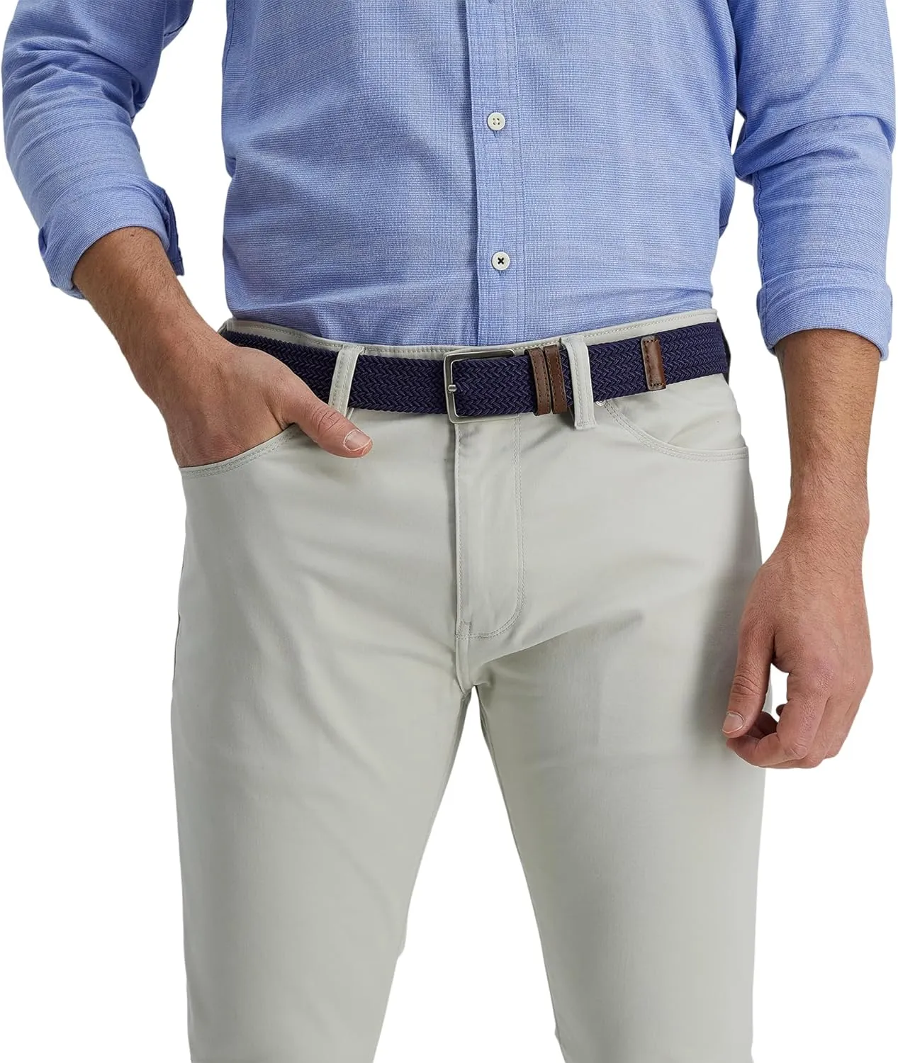 Dockers Men's Casual Everyday Braided Fabric Fully Adjustable Web Belt