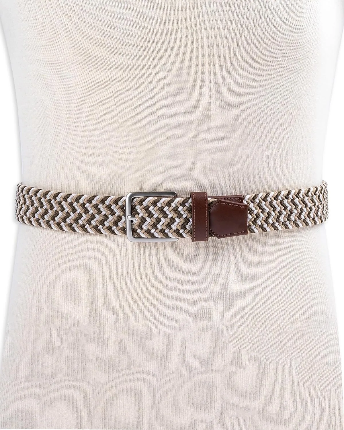 Dockers Men's Casual Everyday Braided Fabric Fully Adjustable Web Belt