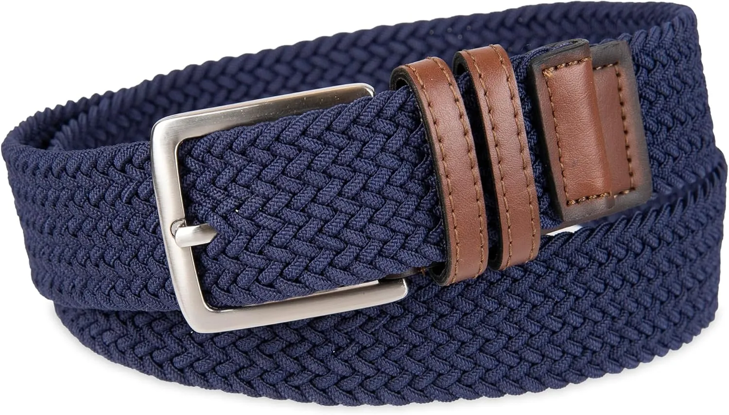 Dockers Men's Casual Everyday Braided Fabric Fully Adjustable Web Belt