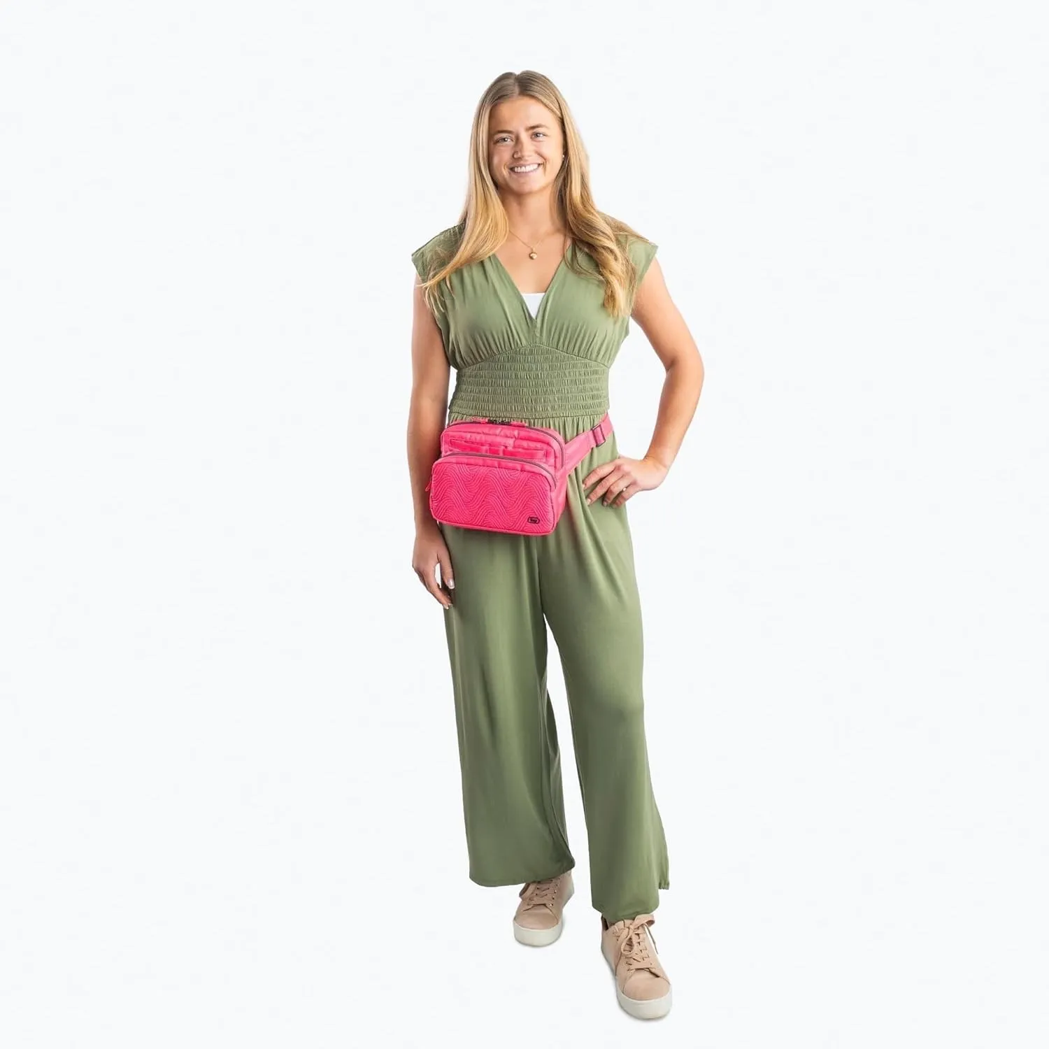 Double Back Belt Bag, AZURE BLUE
