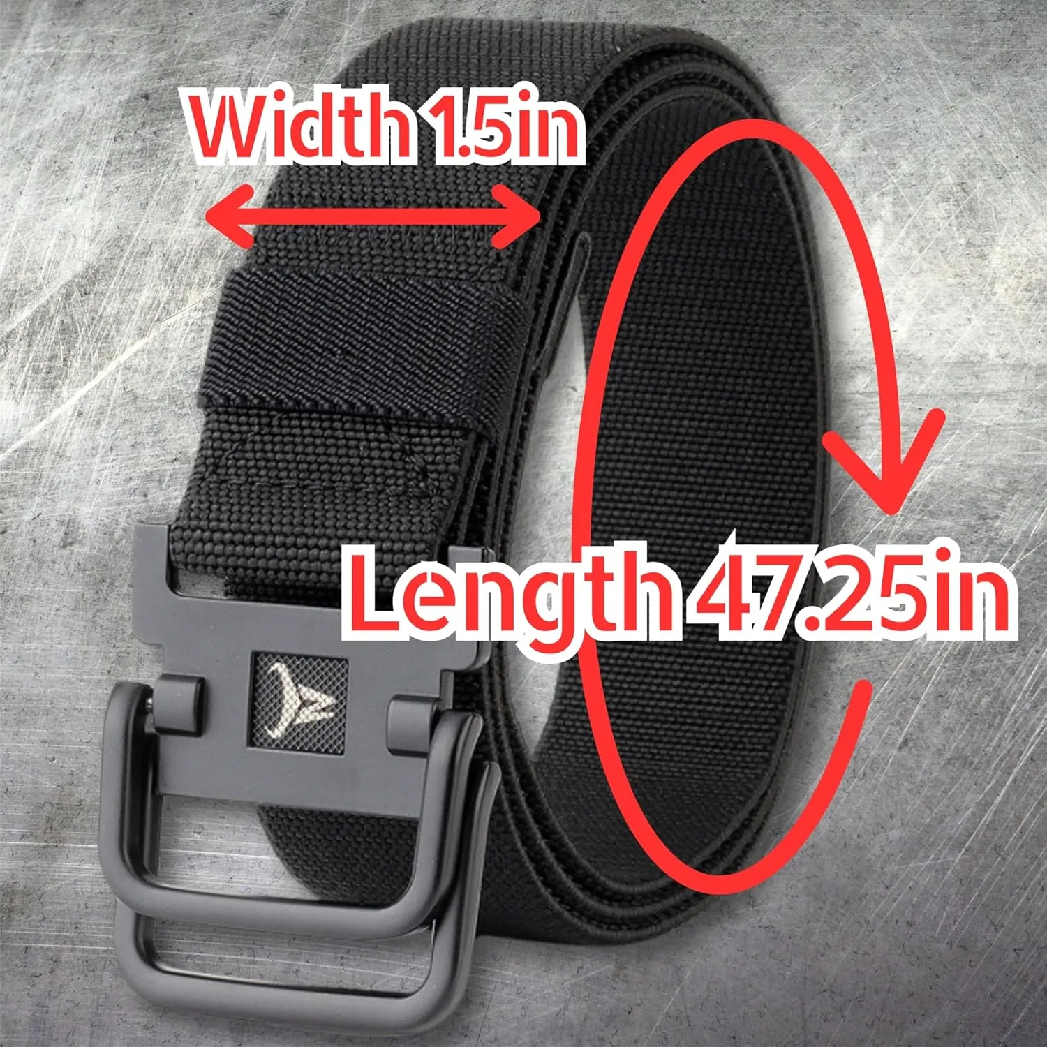Double D-Ring Elastic Stretch Nylon Web Belt Durable Metal Buckle Travel Fishing