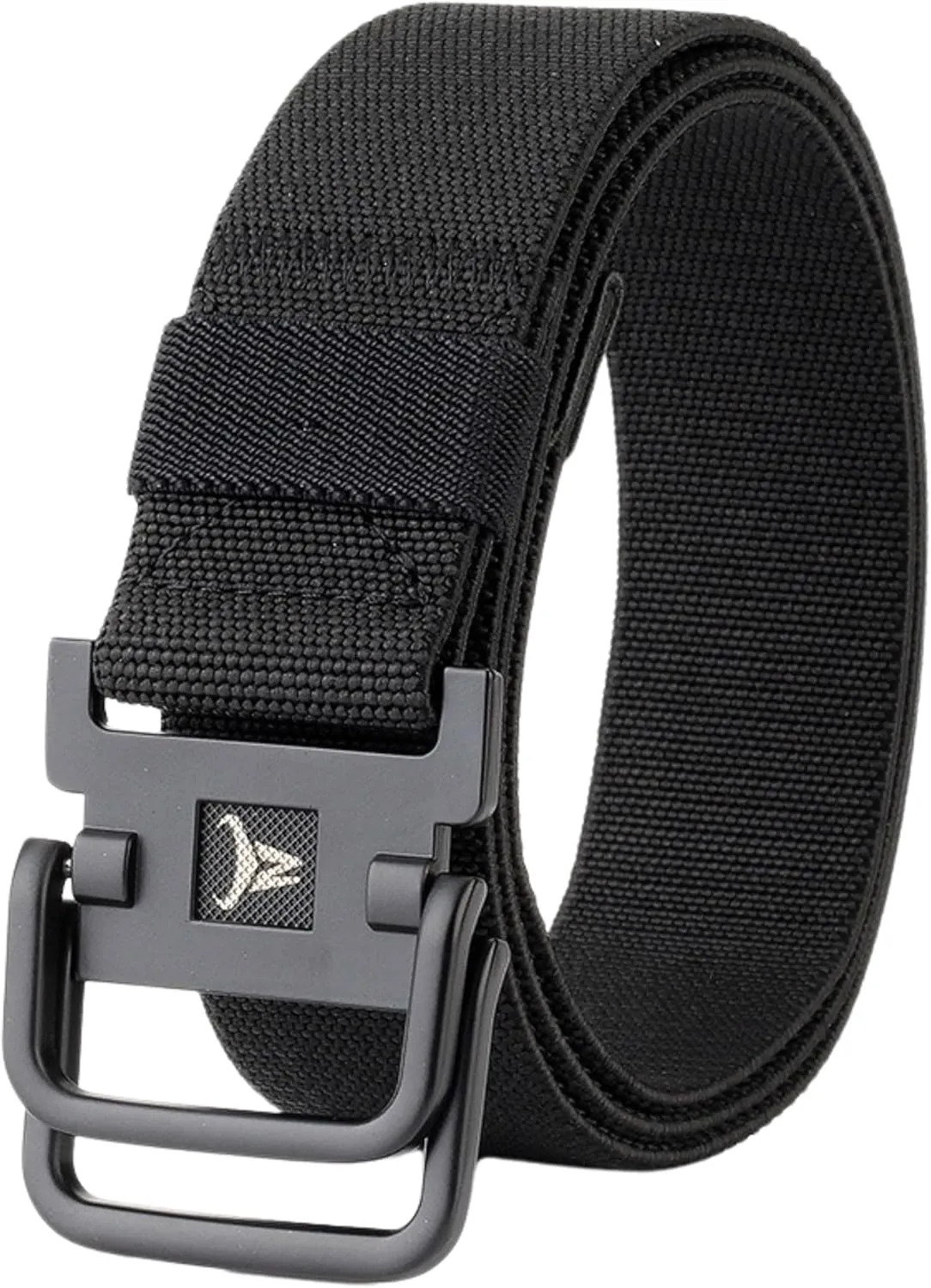 Double D-Ring Elastic Stretch Nylon Web Belt Durable Metal Buckle Travel Fishing