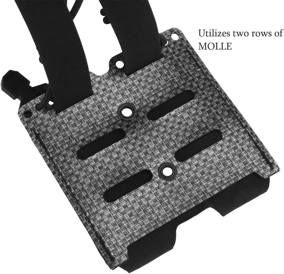 Double Elastic Pistol Pouch,9mm Tactical Belt Magazine Holder Gap Molle Mag Bag