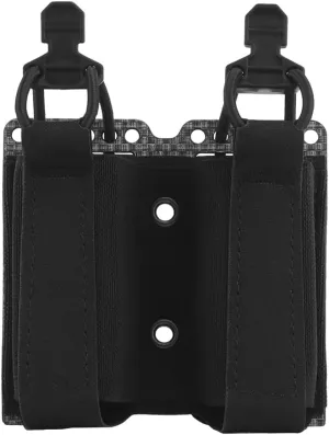 Double Elastic Pistol Pouch,9mm Tactical Belt Magazine Holder Gap Molle Mag Bag