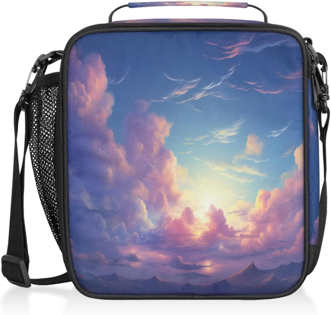 Dreamscape Lunch Bags for Women Men Space Nebula Insulated Lunch Box Lunchbox Cooler Tote Bag Shoulder Strap Reusable for Beach Travel Picnic