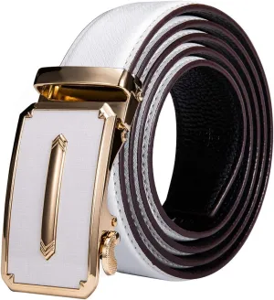 Dubulle Designer Mens Belts, Sliding Automatic Buckle Ratchet Dress Belt TOP Genuine Leather Strap Gifts