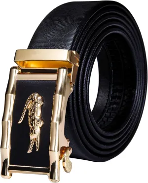Dubulle Designer Mens Belts, Sliding Automatic Buckle Ratchet Dress Belt TOP Genuine Leather Strap Gifts