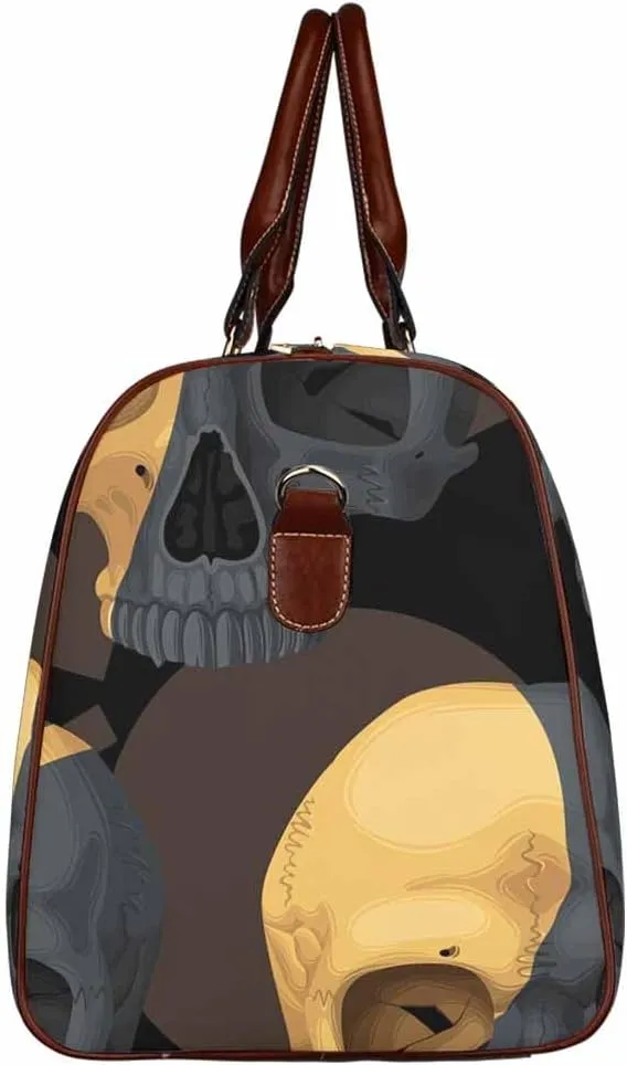 Duffle Bag For Travel Golden Skull Foldable Travel Duffel Bag Tote Carry On Luggage Bag(Type-4,18.62"x 8.5"x 9.65")