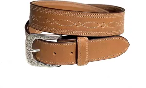 Durango Mens Eastland Figure 8 Stich Leather Belt
