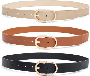 Earnda Womens Belts for Jeans Faux Leather Strap