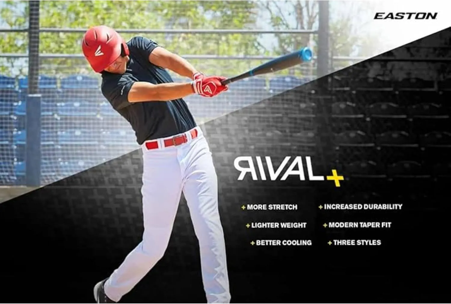 Easton Boys' Rival  Baseball Pants | Knicker Fit | Youth Sizes | Solid | Multiple Colors
