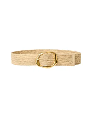 Edmond Linen Belt in Champagne Gold