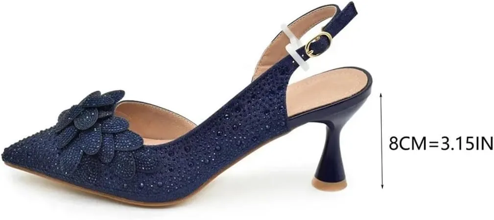 Elegant Platform Pumps and Rhinestone Decorated Clutch Bag Set for Nigerian Ladies Garden Party Celebrations
