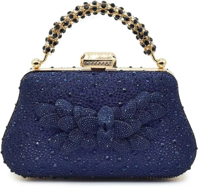 Elegant Platform Pumps and Rhinestone Decorated Clutch Bag Set for Nigerian Ladies Garden Party Celebrations