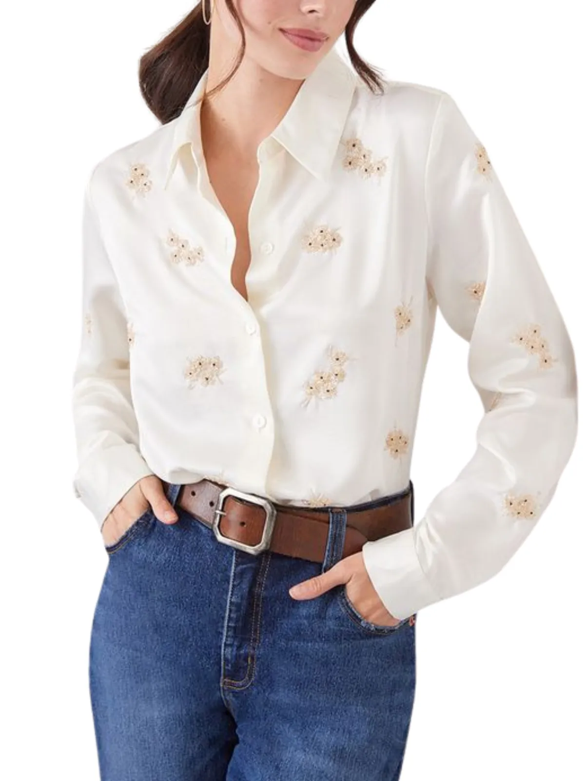 Embellished Button Up Shirt