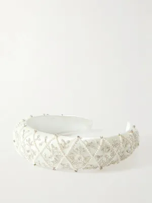 Embellished satin headband