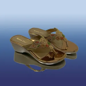 Embellished Wedge Sandals