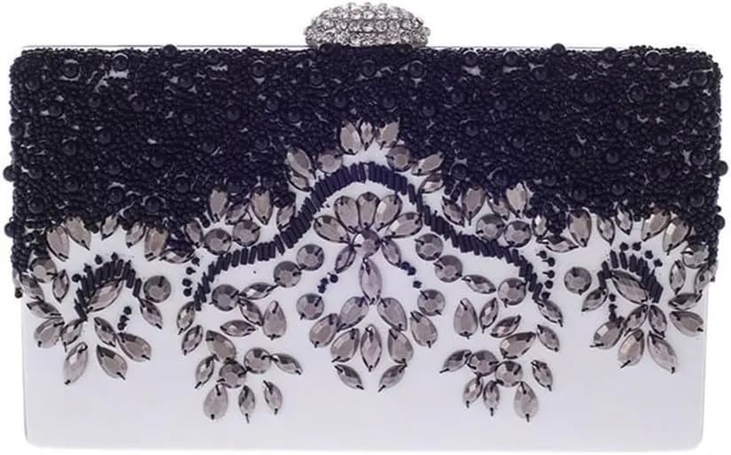 European and American beaded hydrangea Austrian rhinestone dinner party bag evening women's bag