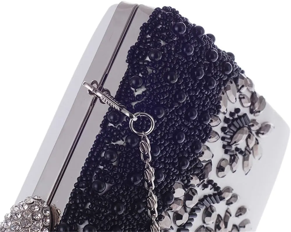 European and American beaded hydrangea Austrian rhinestone dinner party bag evening women's bag