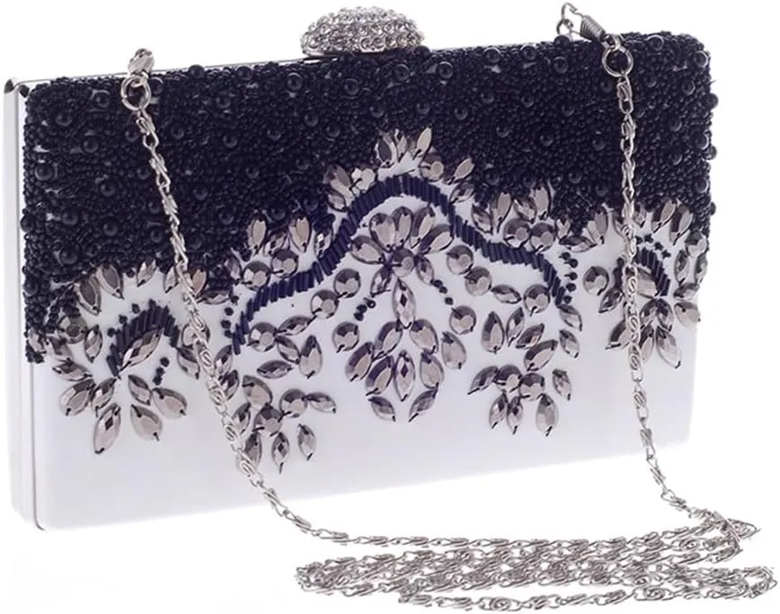 European and American beaded hydrangea Austrian rhinestone dinner party bag evening women's bag