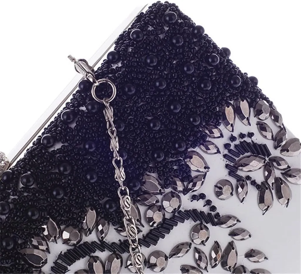European and American beaded hydrangea Austrian rhinestone dinner party bag evening women's bag