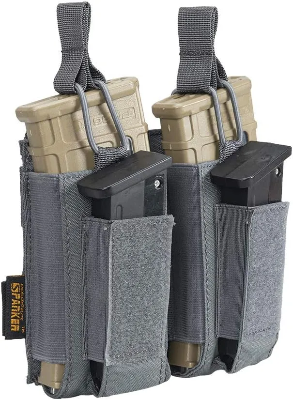 EXCELLENT ELITE SPANKER Open-Top Single/Double/Triple Molle Mag Pouch for M4 M14 M16 AK AR Elastic Rifle Magazines for Pistol Mag Pouch
