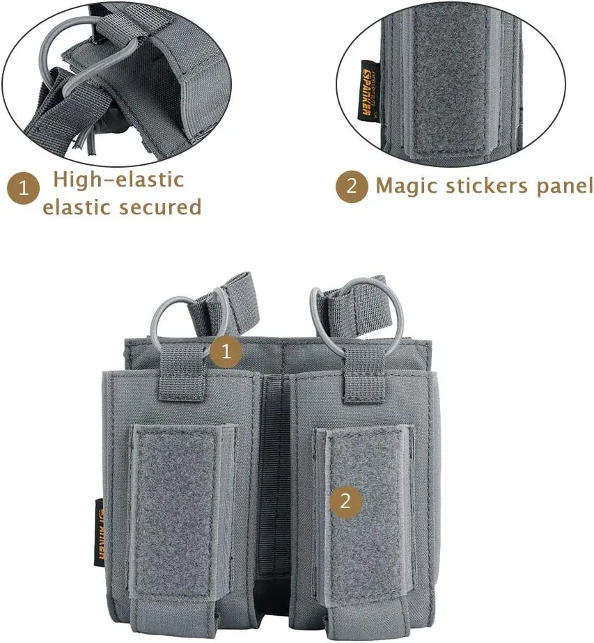 EXCELLENT ELITE SPANKER Open-Top Single/Double/Triple Molle Mag Pouch for M4 M14 M16 AK AR Elastic Rifle Magazines for Pistol Mag Pouch