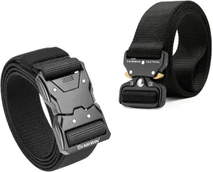 FAIRWIN men's casual tactical belt 2 pack, wearable for both hiking and work