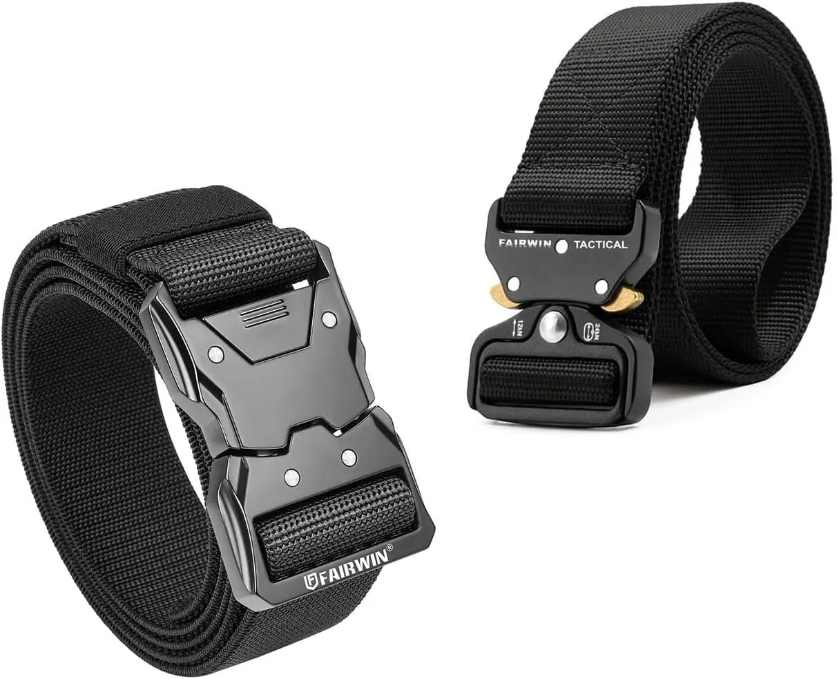 FAIRWIN men's casual tactical belt 2 pack, wearable for both hiking and work