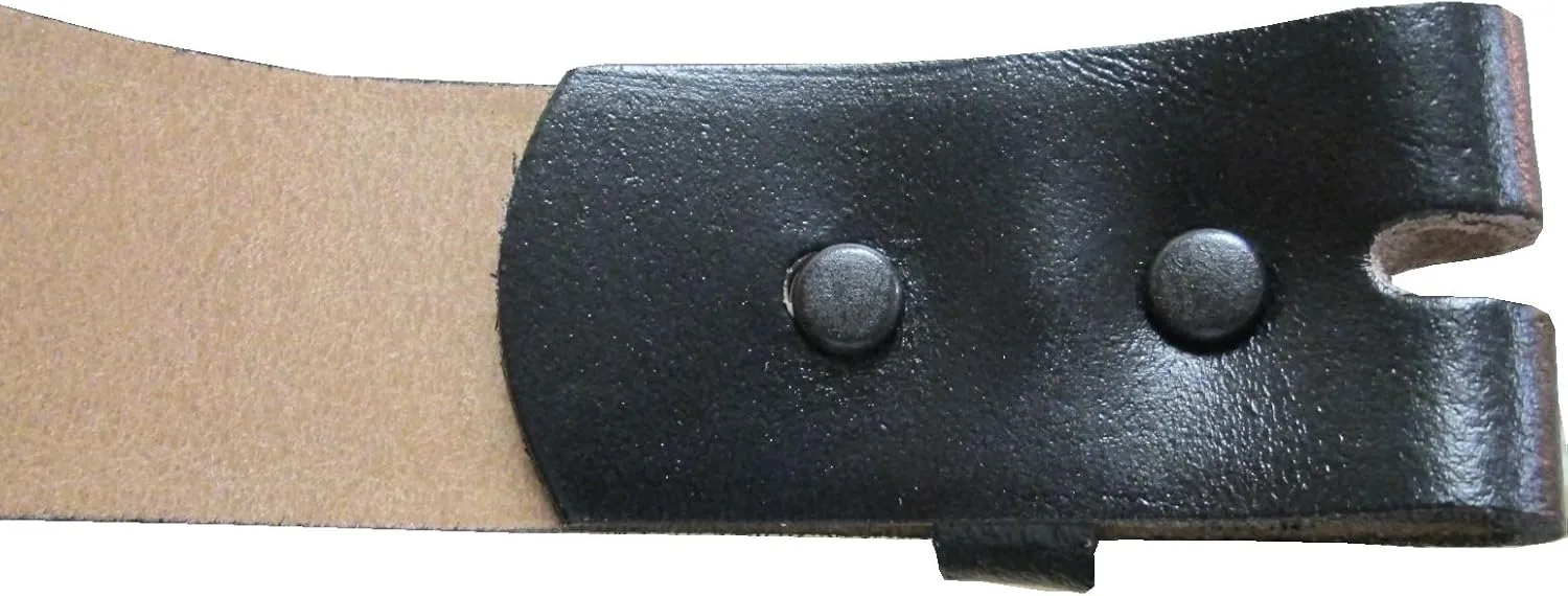 F&L CLASSIC Belt for buckle men Snap on Strap Full Grain One Piece Leather no buckle,1 1/2" Wide, Made in USA