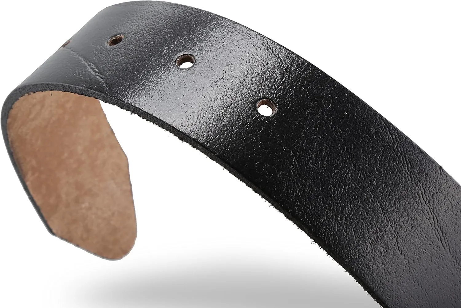 F&L CLASSIC Belt for buckle men Snap on Strap Full Grain One Piece Leather no buckle,1 1/2" Wide, Made in USA