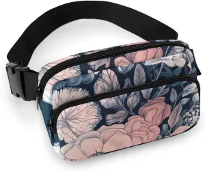 Fanny Pack Beautiful Tube Waist Pack for Women Men Waterproof Belt Bag with Adjustable Belt Casual Crossbody Bag Travel Waist Bag for Sports Running Cycling