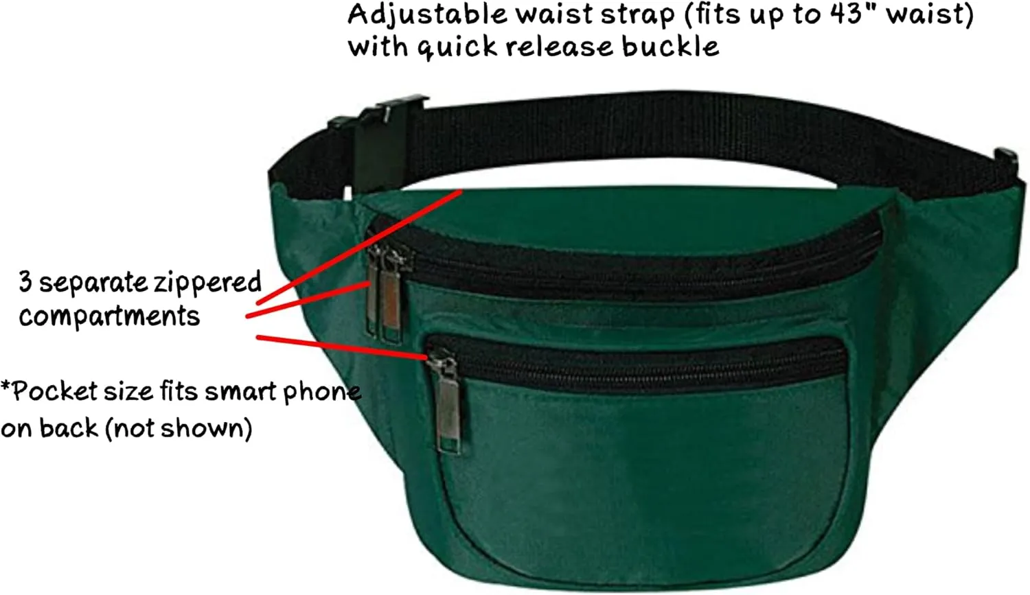 Fanny Pack, BuyAgain Quick Release Buckle Travel Sport Waist Fanny Pack Bag For Men Or Women