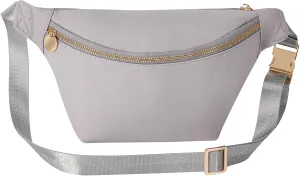 Fanny Pack Crossbody Stadium Approved Women Waist Pack Bag for Men Nylon Everywhere Belt Bag (Gray)