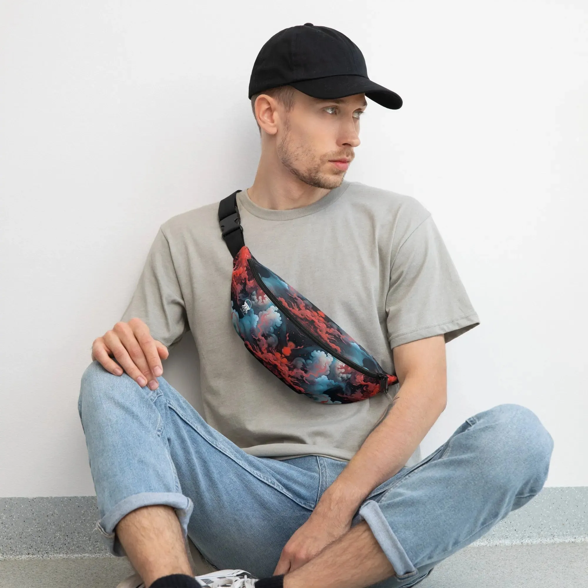 Fanny Pack - Ethereal Crimson Flow - Light