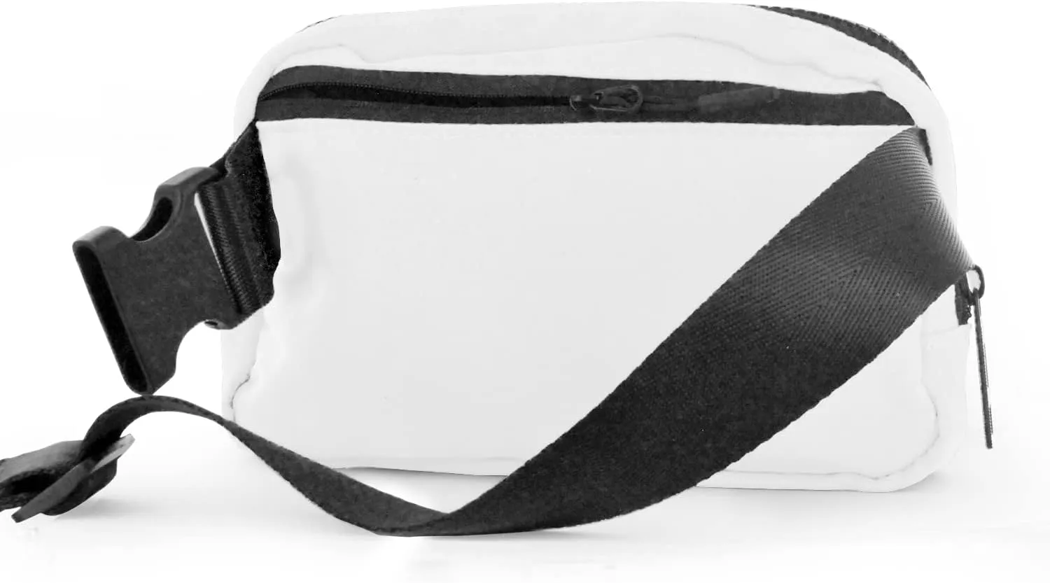 Fanny Pack for Men & Women, Crossbody Waist Belt Bag for Sports, Travel, Walking, Running, Hiking (White, One Size)