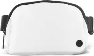Fanny Pack for Men & Women, Crossbody Waist Belt Bag for Sports, Travel, Walking, Running, Hiking (White, One Size)