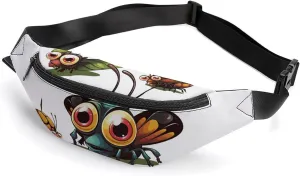 Fanny Pack for Men Women Cartoon Insect Waist Pack Small Belt Bag with Adjustable Strap Waterproof Sling Bag Fashion Crossbody Bag Bum Bag for Travel Hiking Running
